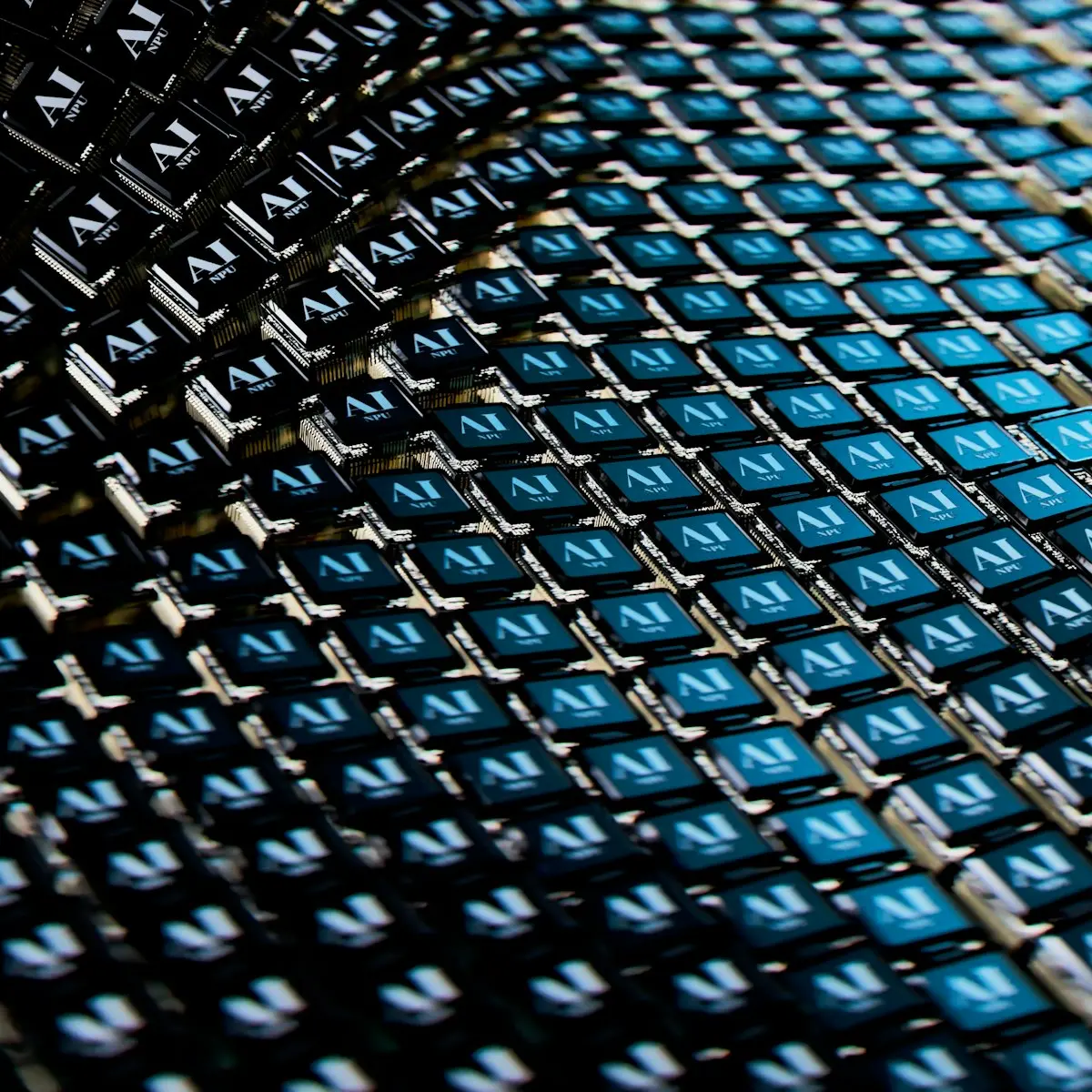 A close up view of a blue and black fabric